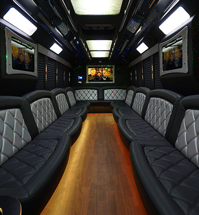Kansas City party bus interior
