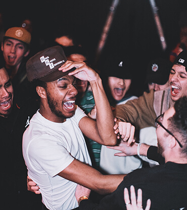 guys partying in a bar