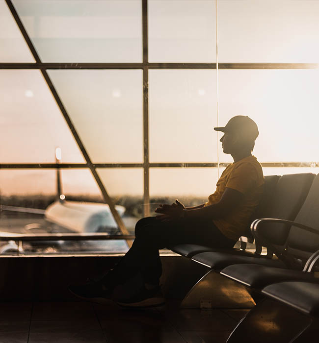 guy in an airport