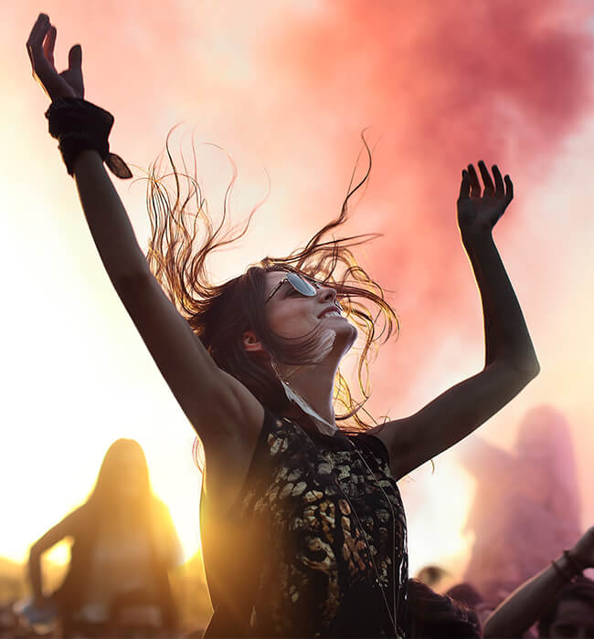 girl in a concert